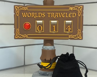 Book Counter, Fantasy Waymarker Statue, Reading Tracker