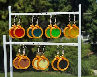 Wheel of Time Aes Sedai Ajah Earrings – Serpent Ring Design