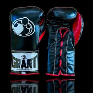 Novas luvas de boxe personalizadas estilo Grant, 100% couro legítimo.