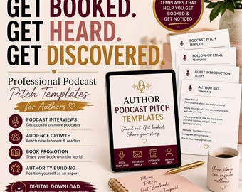 Podcast Pitch Templates for Authors | Get Booked on Podcasts & Grow Your Audience PDF