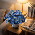 Ceramic Flower Ornaments,Blue Ceramic Flower,Handmade Ceramic Flowers,Garden Decor,Mother's Day gift,Unique Home Gift