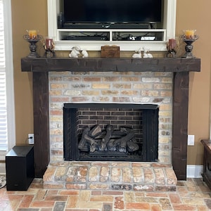 Wooden Mantel, Fireplace Surround, Hand Hewn Mantel, Rough Hewn, Fireplace Mantel, Barn Beam Mantel, Rustic Wood Mantel