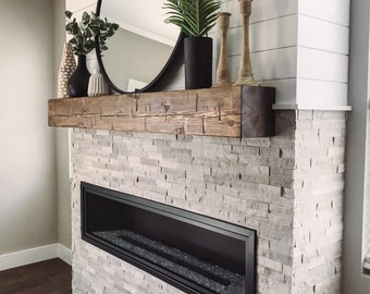 Fireplace Mantel, Barn Beam Mantel, Wooden Beam Mantel, 8" x 8" Mantel, Rough Hewn, Fireplace Mantel, Barn Beam Mantel, Rustic Wood Mantel