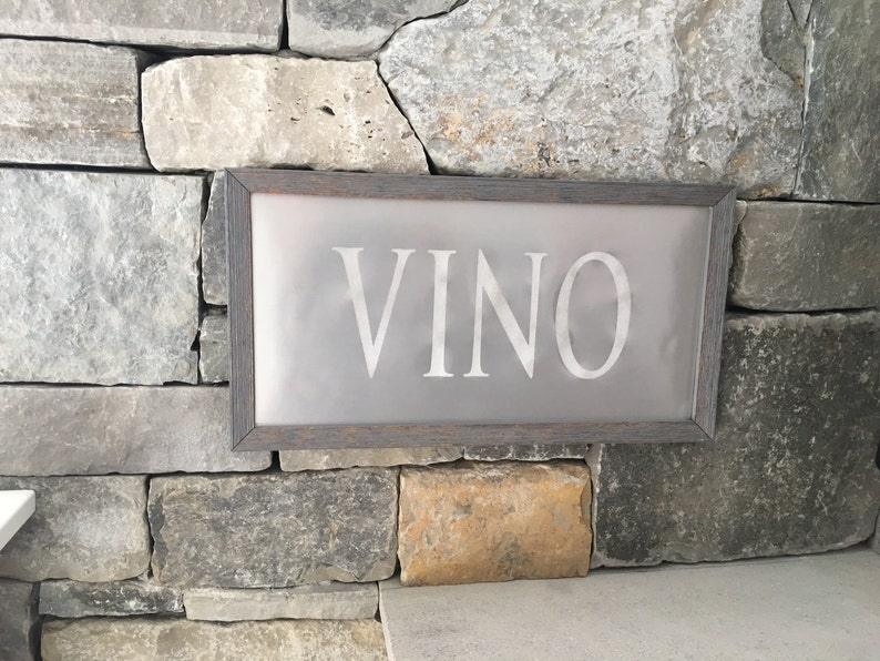 VINO Engraving Wine Decor Wine Room Wine Cellar 10th Etsy