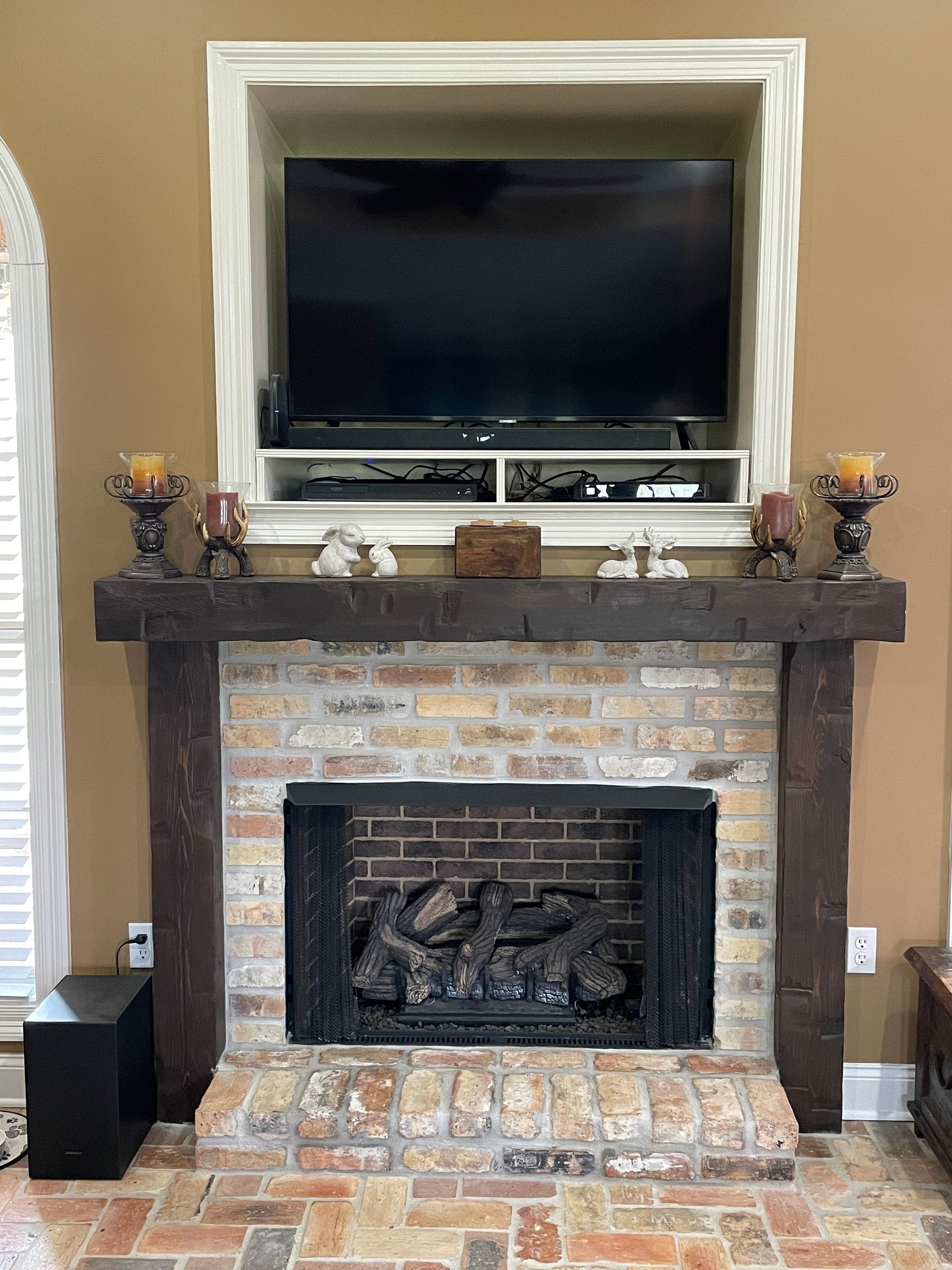 Wooden Mantel Fireplace Surround Hand Hewn Mantel Rough Hewn Fireplace  Mantel Barn Beam Mantel Rustic Wood Mantel - Etsy