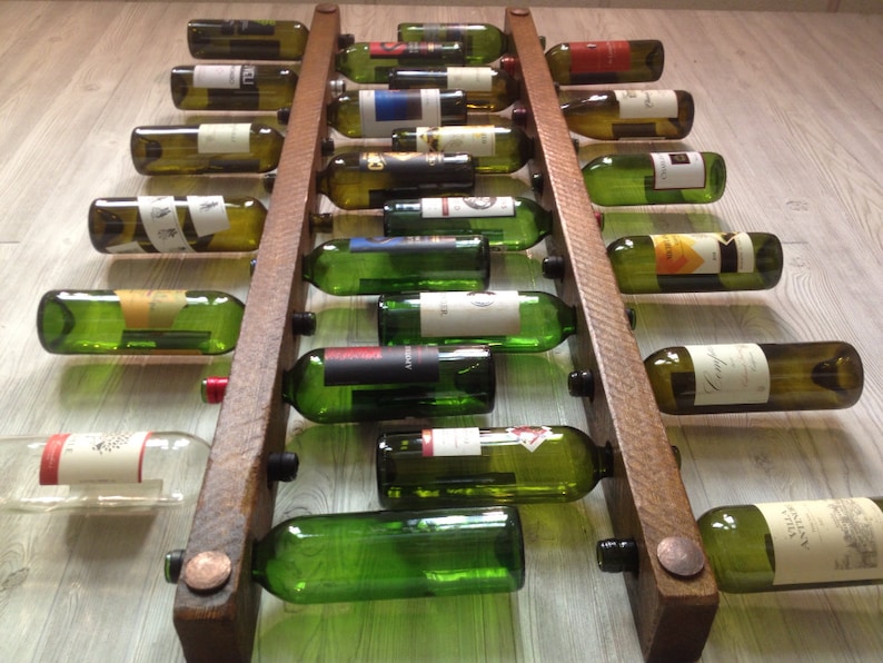 Vertical Wine Rack 12 Bottle Ladders Set of 2 image 4