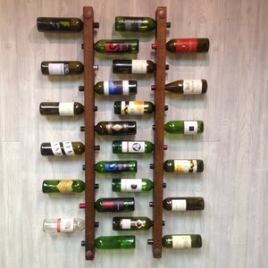 Vertical Wine Rack 12 Bottle Ladders Set of 2 image 2