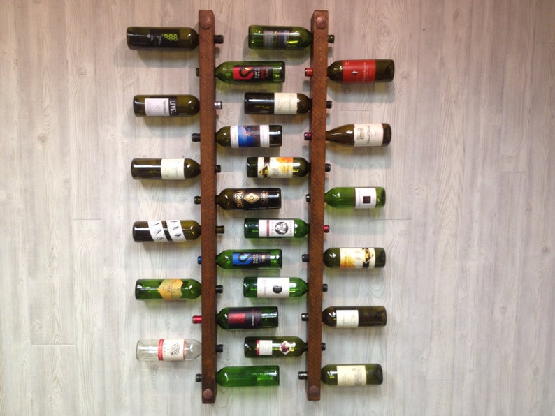 Vertical Wine Rack 12 Bottle Ladders Set of 2 image 2