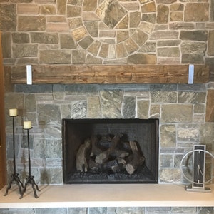 Fireplace Mantel, Mantle, Barn Beam Mantel, Wood Mantle, 8&quot; x 8&quot; Mantel, Rough Hewn, Fireplace Mantel, Barn Beam Mantel, Rustic Wood, hewn