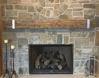 Fireplace Mantel, Mantle, Barn Beam Mantel, Wood Mantle, 8" x 8" Mantel, Rough Hewn, Fireplace Mantel, Barn Beam Mantel, Rustic Wood, hewn