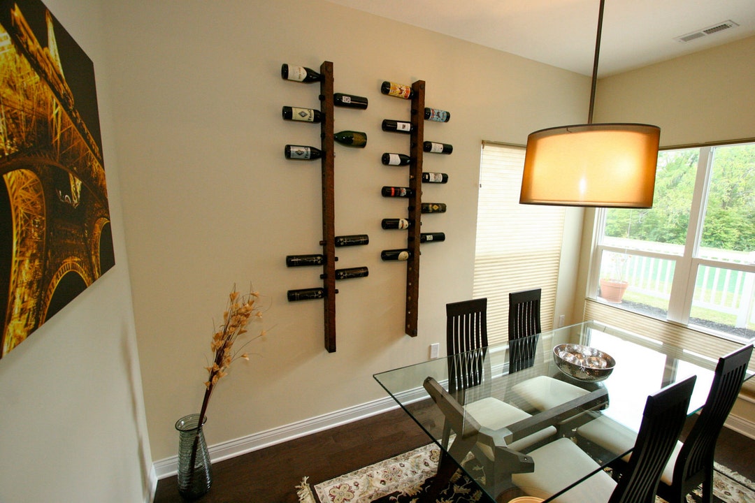 Dining Room Wall Decor 16 Bottle Wine Racks Wine Rack Wall Wine Racks Wooden Wine Racks for Apartment Wining Racking Wooden Wine Rack Etsy