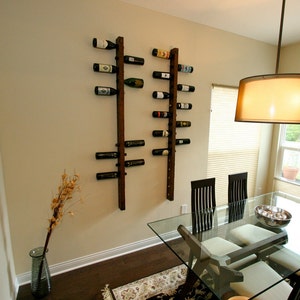 Dining Room Wall Decor 16 Bottle Wine Racks Wine Rack Wall Wine Racks Wooden Wine Racks for Apartment Wining Racking Wooden Wine Rack Etsy