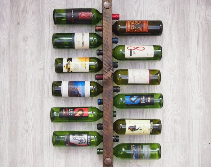 Wall Mounted Wine Rack 12 Bottle, Vertical Wine Rack, Wine Storage