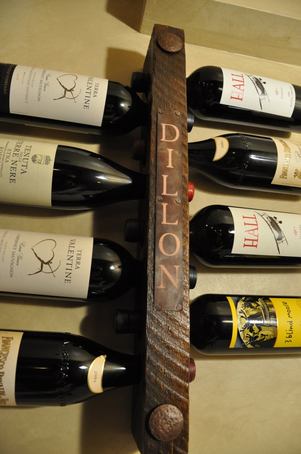 Personalized Gift Idea Wine Rack Embellishment copper Only Etsy