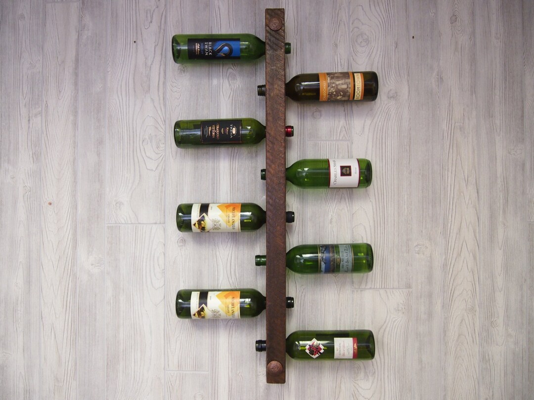 Wall Mounted Wine Rack 8 Bottle - Etsy