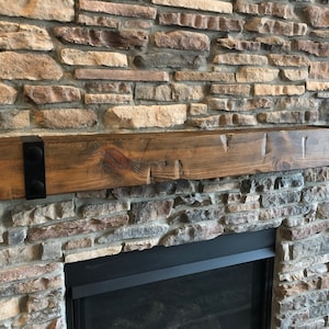 Solid Kiln Dried Barn Beam Mantel, 6&quot; x 8&quot; Wooden Mantel, Beam Fireplace Mantel, Fireplace Mantle, Wooden Mantel, Rustic Wood Mantel