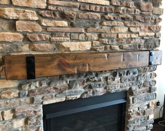 Floating Fireplace Mantel, 5" x 7" Mantel, Easy to Install,  Fireplace Mantel, Fireplace Mantle, Wooden Mantel, Rustic Mantel