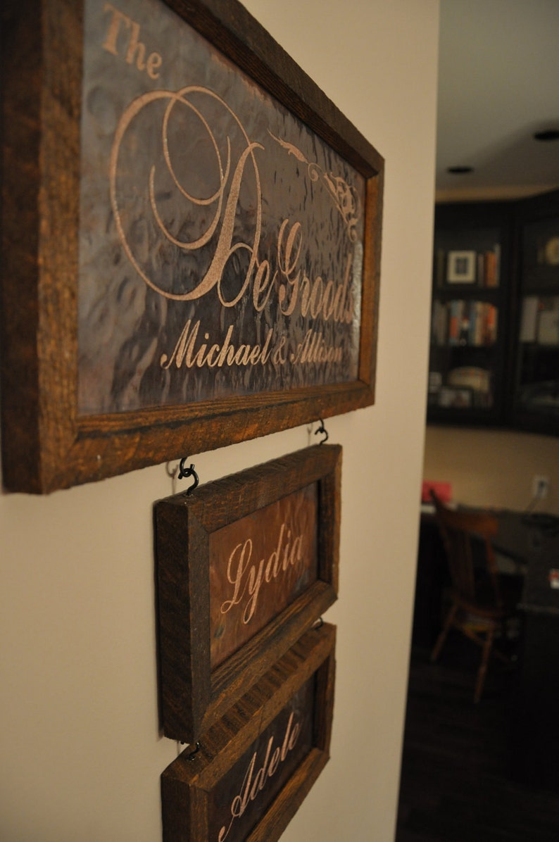 CHILD PLAQUE Custom Family Tree Copper Engraving Etsy