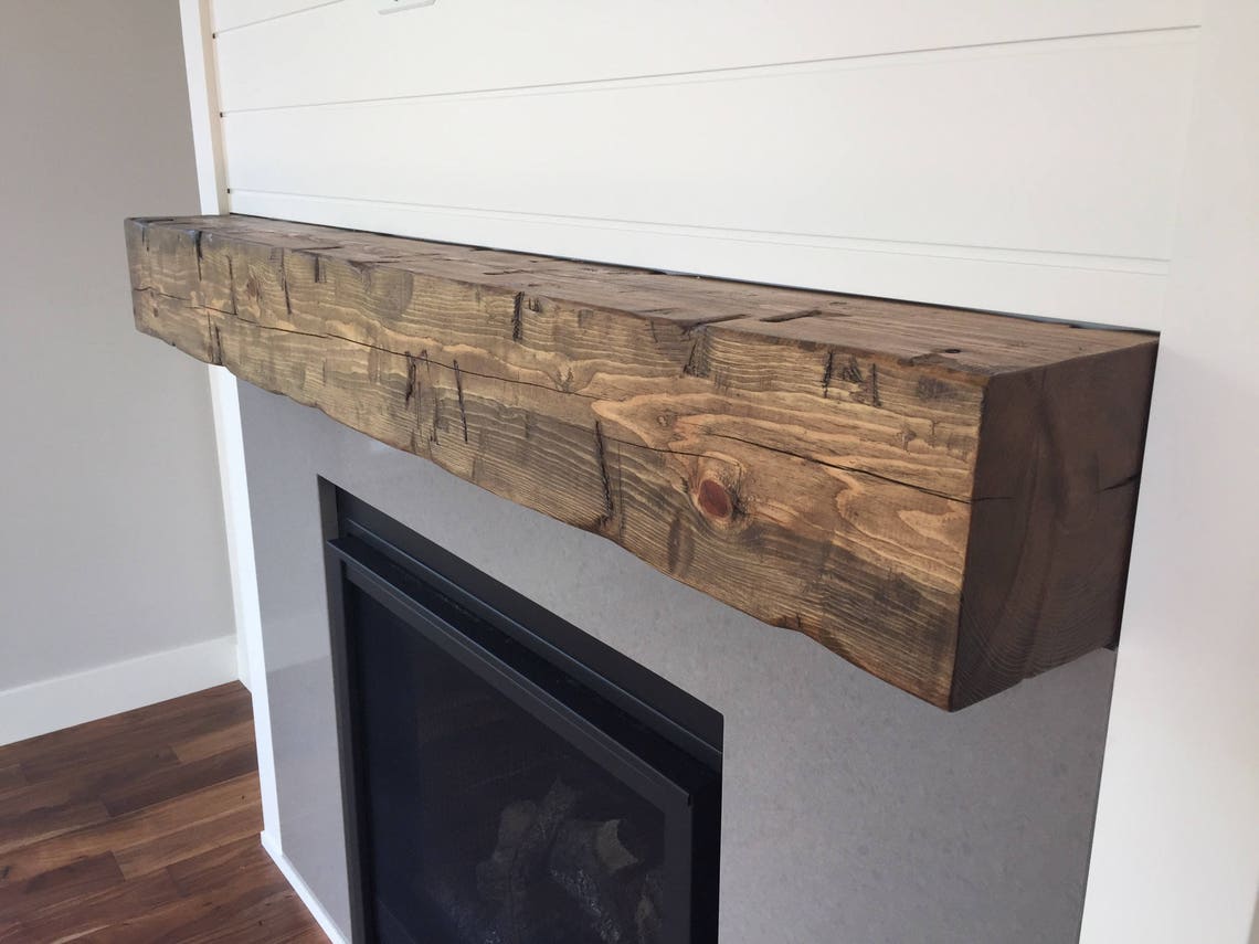 Fireplace Mantel Barn Beam Mantel Wooden Beam Mantel Etsy