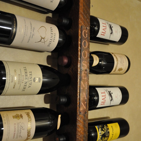 Adorno personalizado de cobre para botellero - Texto personalizado