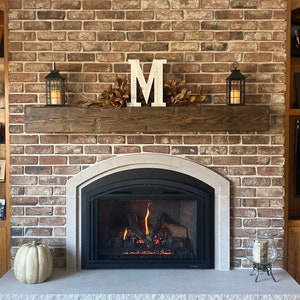 Mantel, Barn Beam Mantel, Wooden Beam Mantel, 7&quot; x 9&quot; Mantel, Rough Hewn, Fireplace Mantel, Barn Beam Mantel, Rustic Wood Mantel