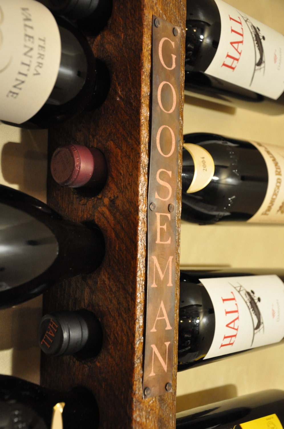 Personalized Gift Idea Wine Rack Embellishment copper Only Etsy