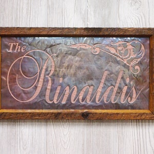 Personalized Name Sign Copper Engraving, Cool Gift for Couples, Unique Housewarming gift, Personalized housewarming gift, unique gift