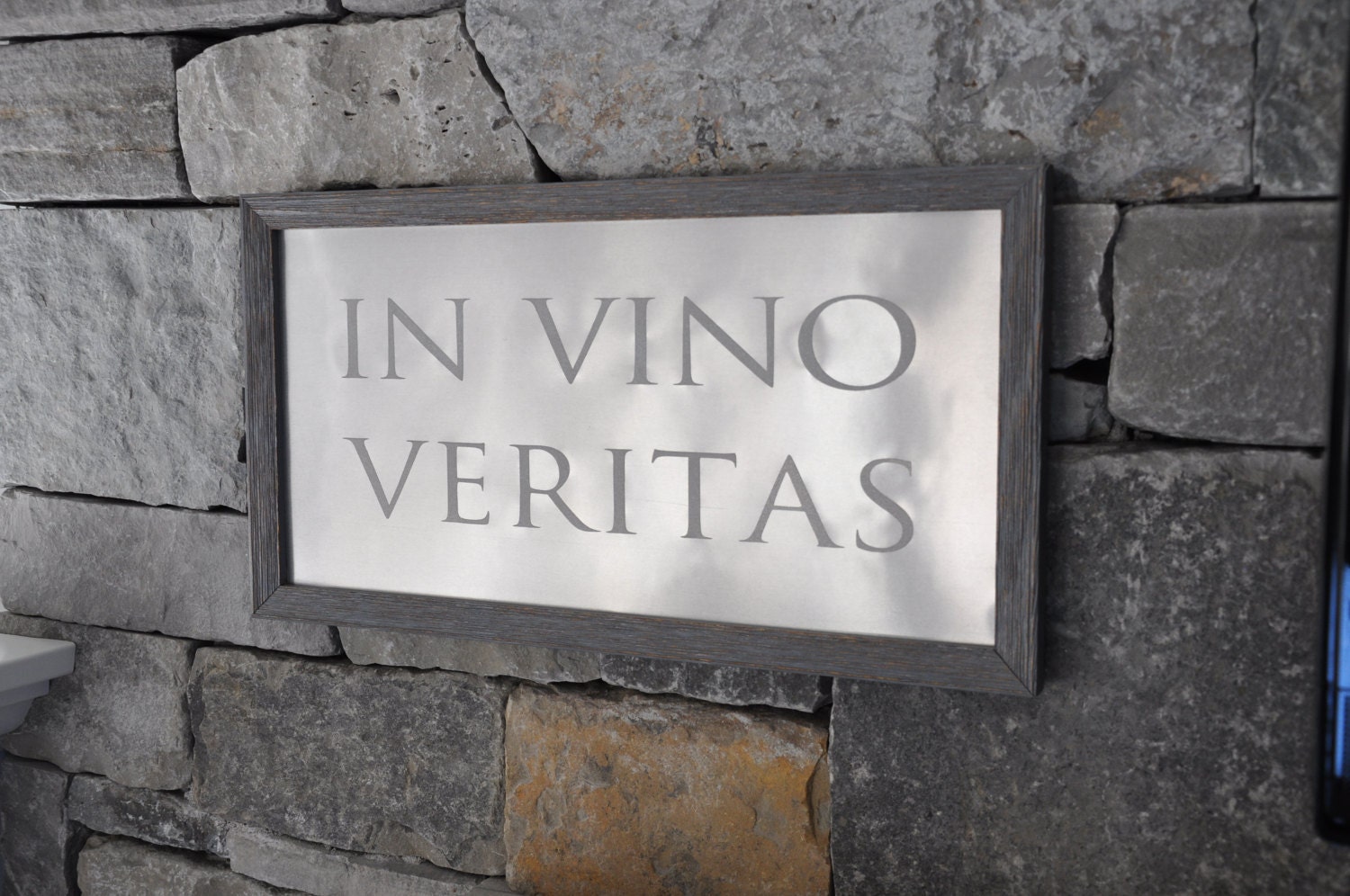 In Vino Veritas Etched Aluminum Sign 10th Anniversary Gift | Etsy