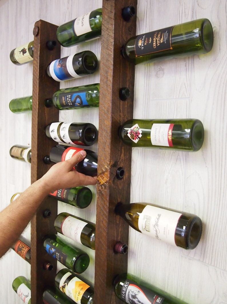 Vertical Wine Rack 12 Bottle Ladders Set of 2 image 5