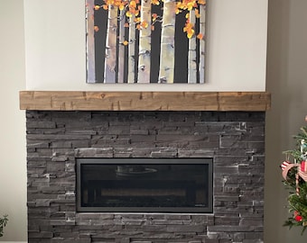 Rustic Wood Fireplace Mantle 6x8
