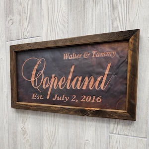 Personalized Copper Sign