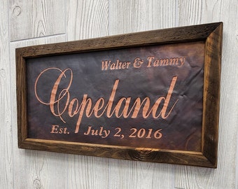 Personalized Copper Sign