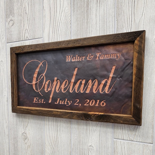 Personalized Copper Sign