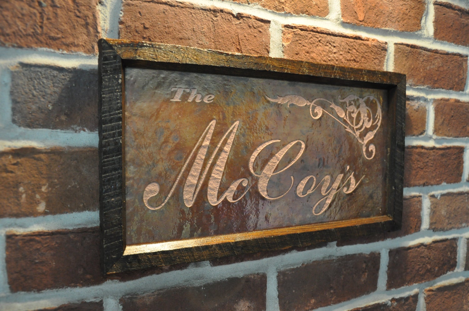 Copper Background Sign Personalized Copper Sign - Etsy