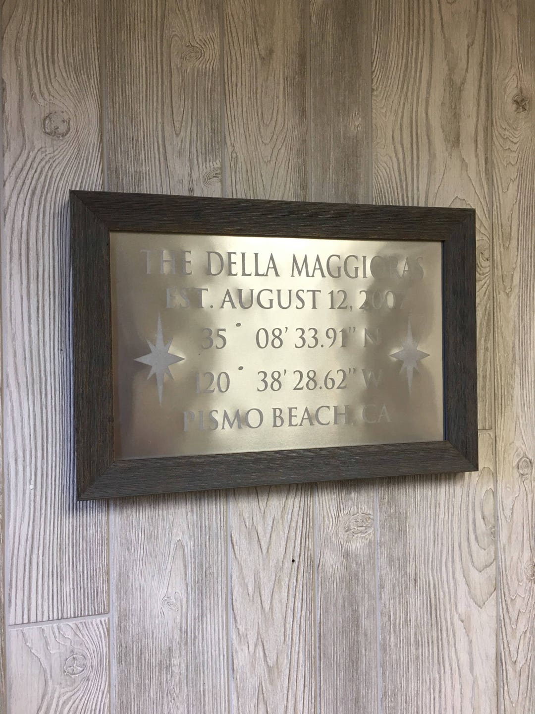 Lat Sign Personalized Long Lat Aluminum Sign - Etsy