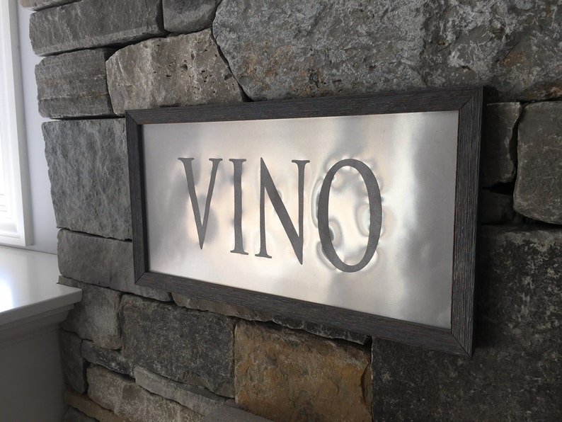 VINO Engraving Wine Decor Wine Room Wine Cellar 10th Etsy