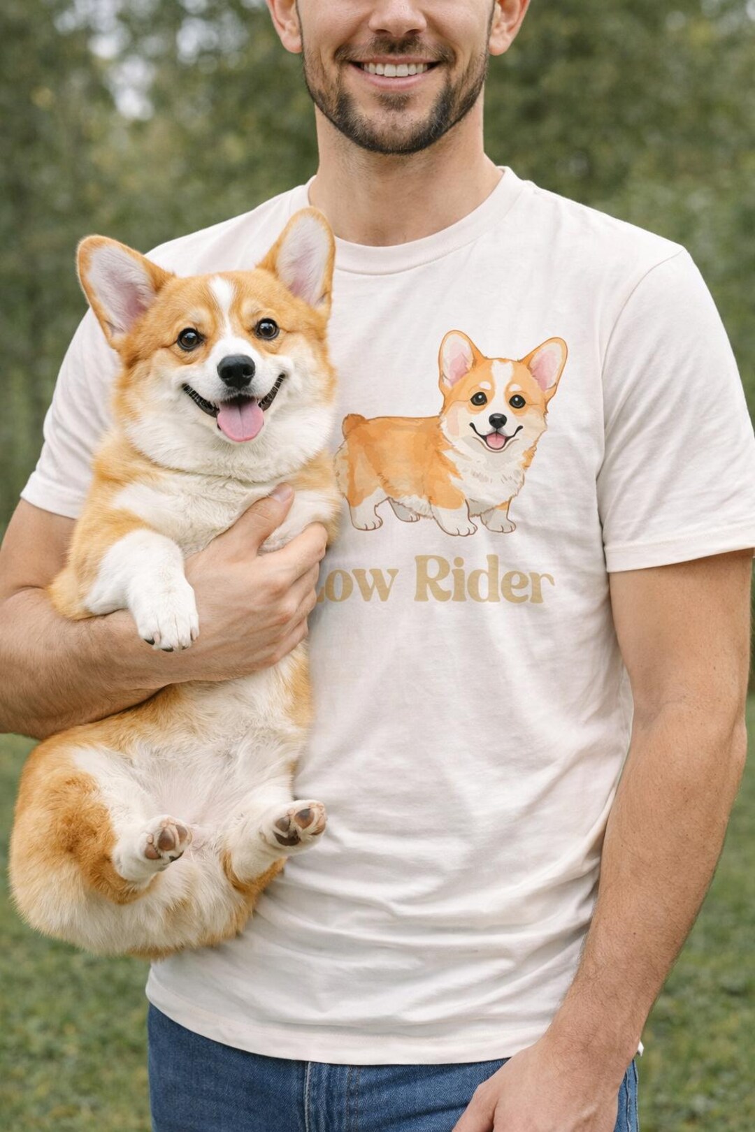 Corgi Rider Corgi Low Rider T-shirt, Dog Graphic Tee - Etsy