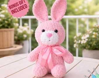Molde de coelho de crochê em PDF | moldes de amigurumi | brinquedos de pelúcia macios | moldes de pelúcia | artesanato faça você mesmo