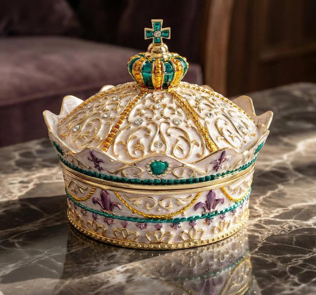 Crown Design Jewelry Chest,antique Jewelry Box, Small Jewelry Box ...
