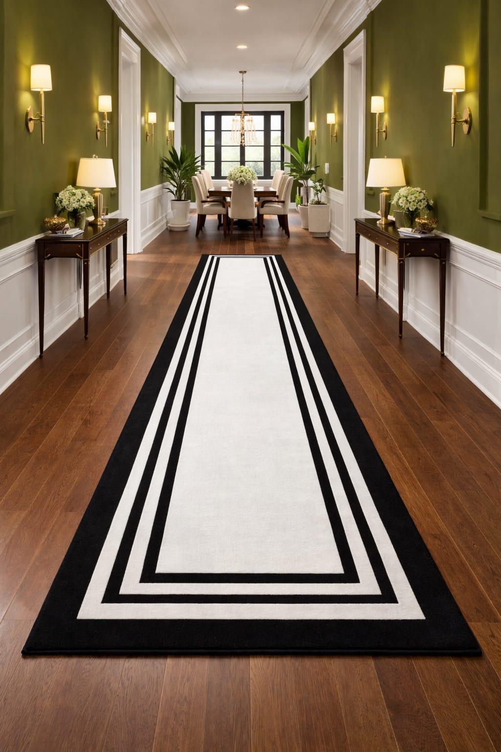 Rug Frameborder Luxury Ivory Area Rug With Black Frame Border | Modern Neutral Living ...
