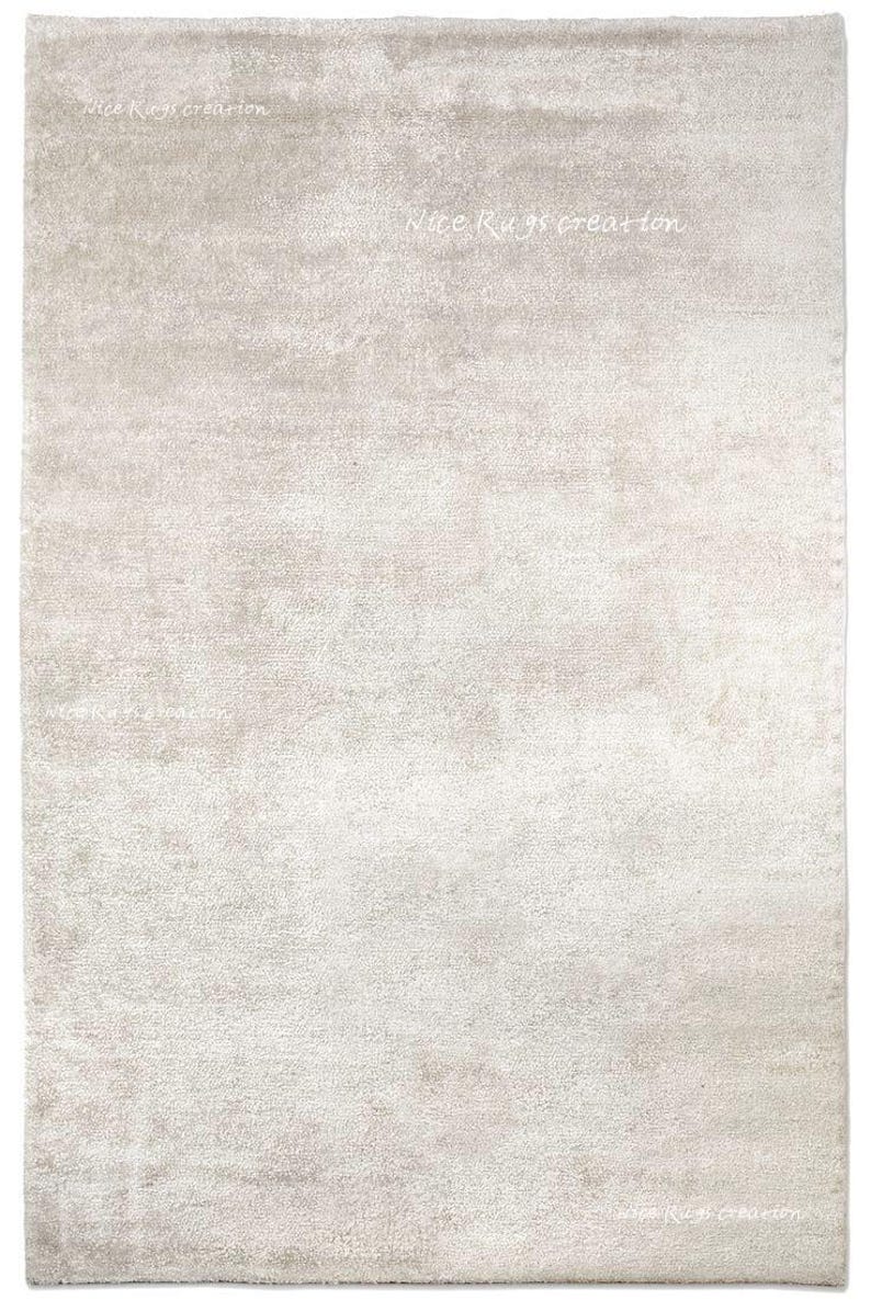 Subtle Rug Hand Tufted Wool Rug | Modern Beige Geometric Area Carpet - Etsy