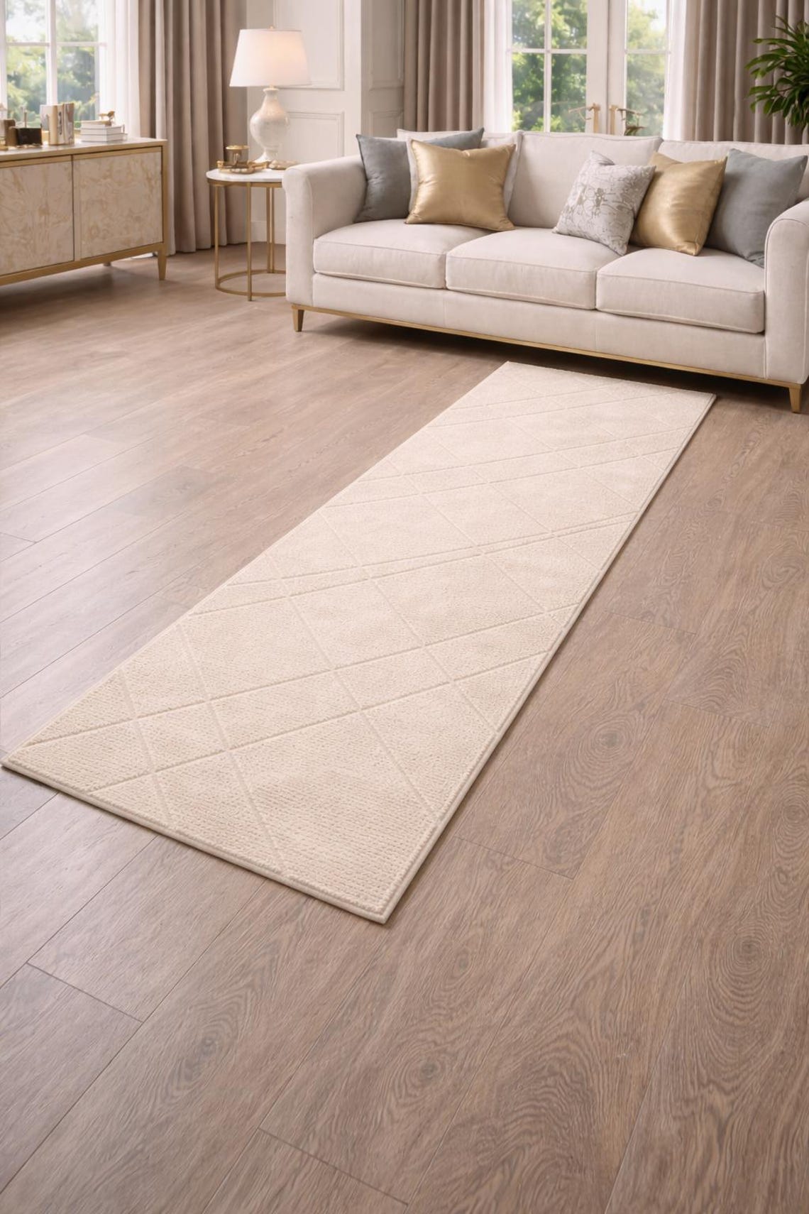 Handmade Beige Textured Rug | Modern Minimalist Plush Carpet - Etsy