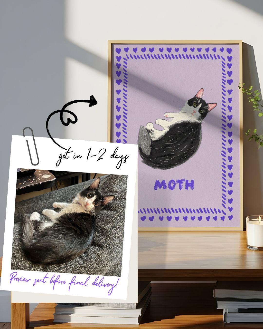 Custom Badly Drawn Pet Portraits, Personalized Dog Portrait From Photo ...