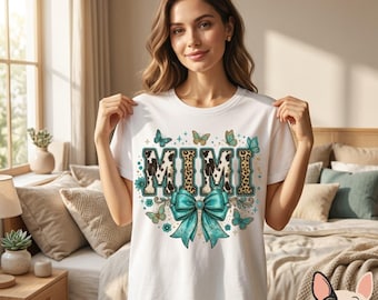 Paquete Leopard Mama Png, Coquette Mama PNG, Diseño de camisa de mamá, Mimi Nana Gigi Png, Mamá a cuadros retro, Sublimación png del Día de las Madres