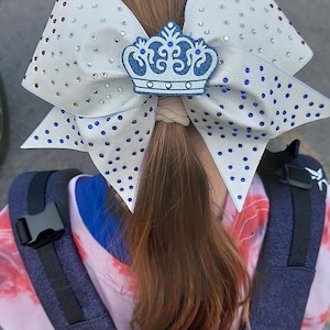Red, White and Blue Rhinestone Glitter Cheer Bow - Bomb Pop