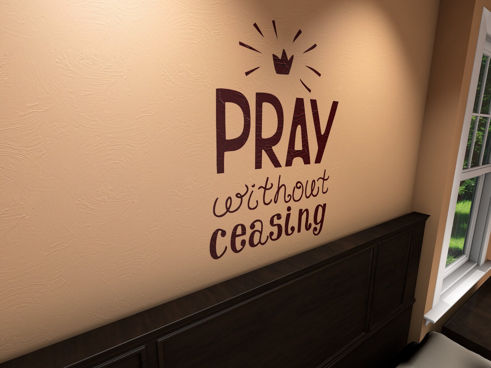 Pray Without Ceasing Wall Decal | Etsy
