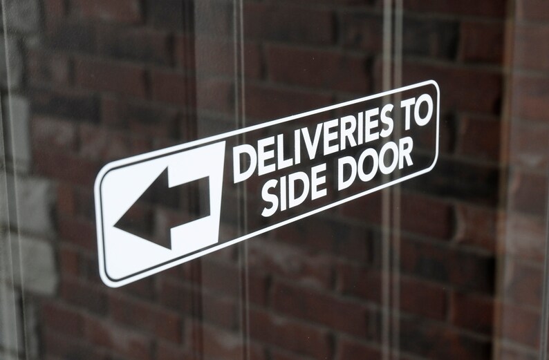 Deliveries To Side Door Vinyl Decal Home Décor Home & Living ...