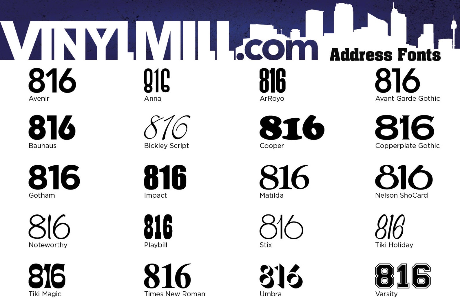 Address Numbers Large Vinyl Decal Etsy