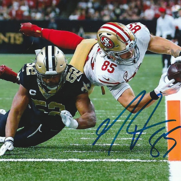 Foto firmada de George Kittle (8x10) – San Francisco 49ers, auténtica con certificado de autenticidad