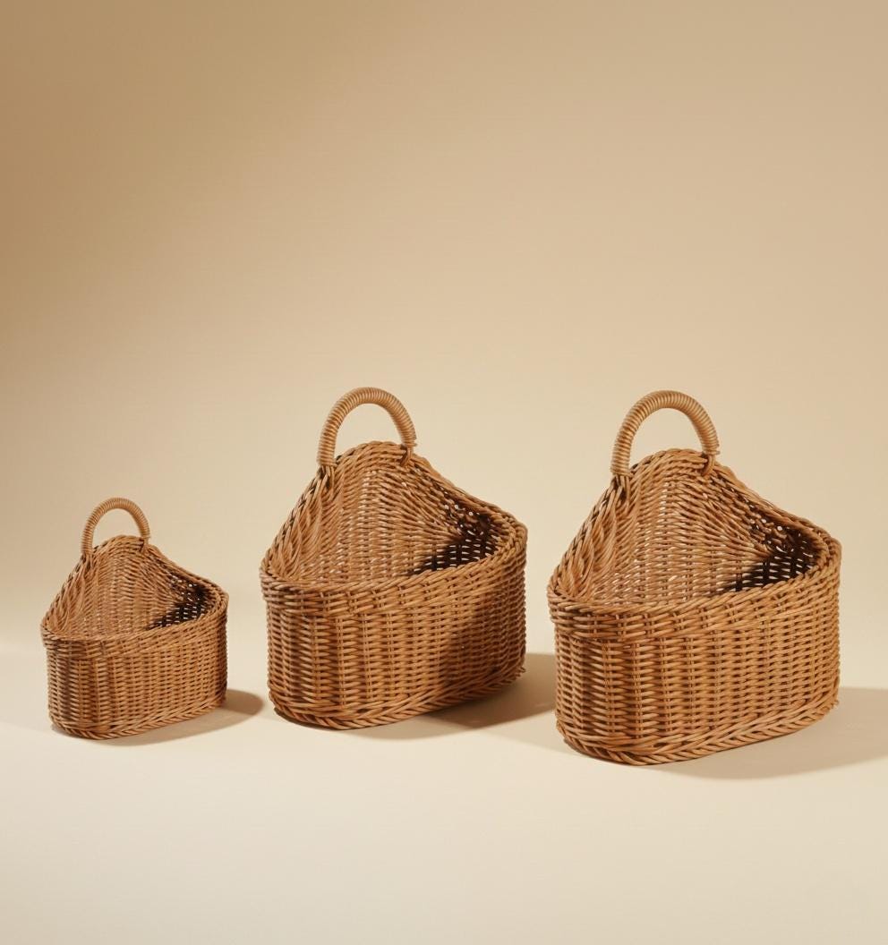 Coffre De Rangement Avec Couvercle En Rotin - Style Shabby Chic Maison De Campagne Française - Neuf
